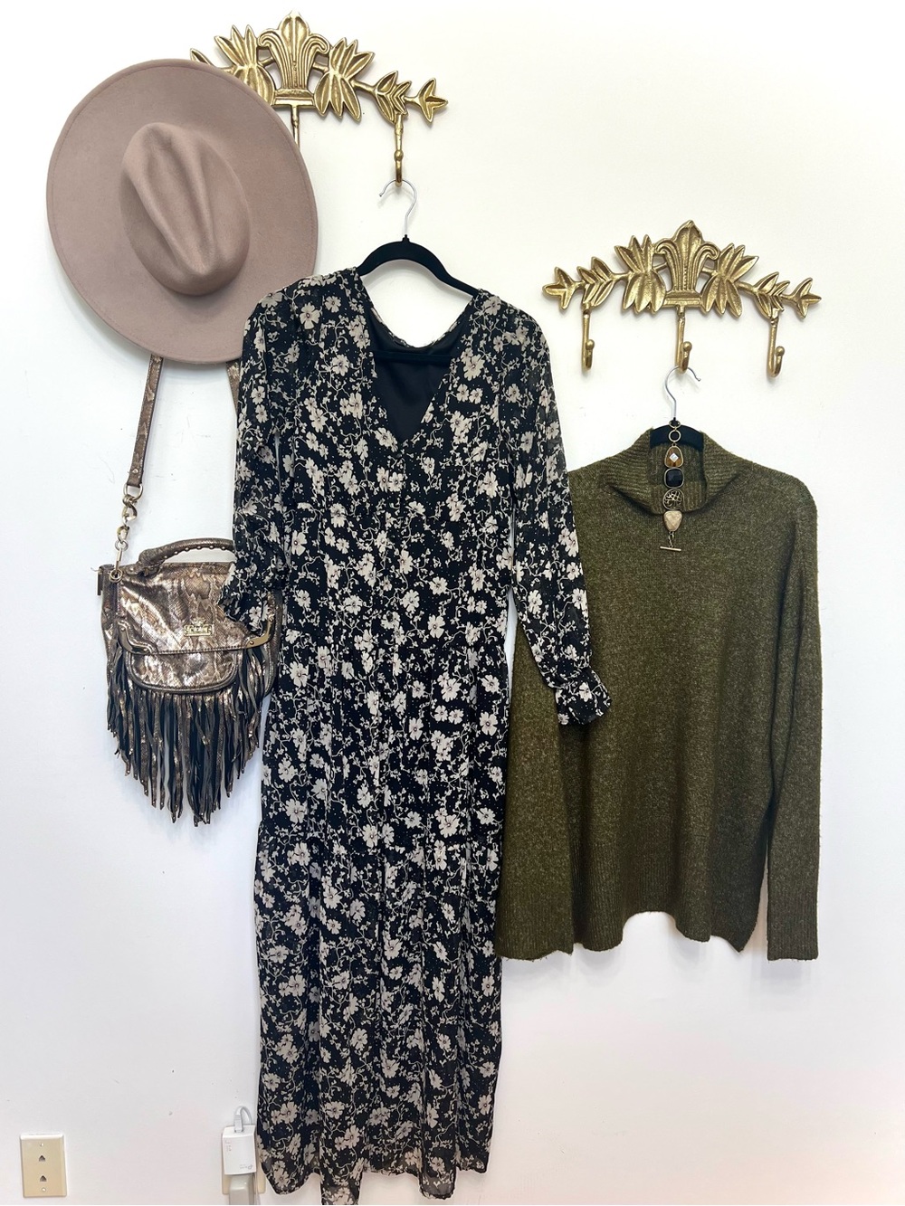 🆕Boho floral maxi long dress S